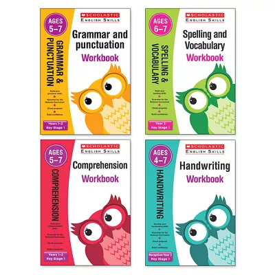 Scholastic Year 2 English Skills Workbook 4 Book Bundle Set (RRP £23.96) • £15