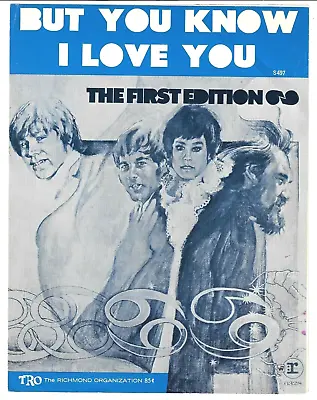 Rare FIRST EDITION Vintage Sheet Music BUT YOU KNOW I LOVE YOU 1969 • $12.50