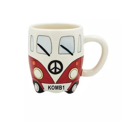 NEW 400ML Drinking Mug Ceramic Red Kombi Mugs Coffee Mug Cup • $17.95