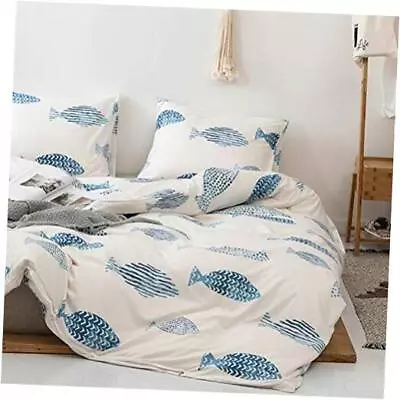  Style Bedding Duvet Cover Set 2 Piece Comfy Cartoon Printed Cute Twin Fish • $37.58