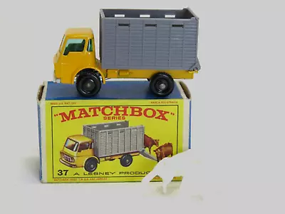 Lesney Matchbox  #37 Cattle Truck Plastic Base And  Original  Box • $35