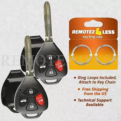 2 For 2007 2008 2009 2010 2011 Toyota Camry Remote Shell Case Car Key Fob Cover • $7.95