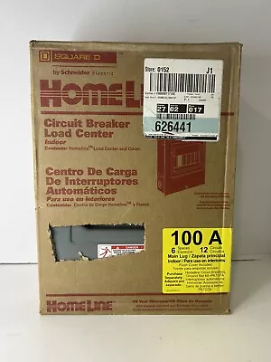 $38.99 • Buy Square D Main Lug Load Center Indoor 100 Amp 6-Space 12-Circuit HOM612L100FCP