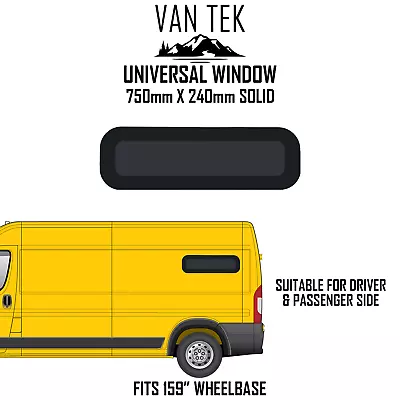 Ram ProMaster 159  L3 Universal SOLID Camper Van Bunk Window 750mm X 240mm • $109.99