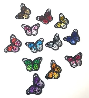 Monarch Butterfly Patch Mini Small Embroidered Iron-On/Sew-On Applique Motif • $2.86