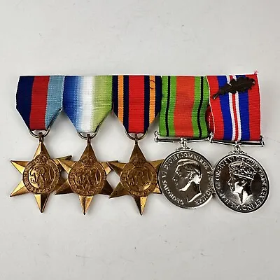 WW2 Re-Issue Medal Group CHX114841 Marine R K Worth Royal Marines Oak Leaf • £295