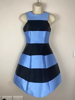 COAST Ellie May Stripe Dress Blue & Black Size UK 6 • £29.99