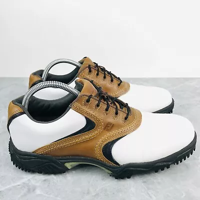 Footjoy Contour Series Mens Size 9 M Golf Shoes Two Tone Leather Spikes 54002 • $49.97