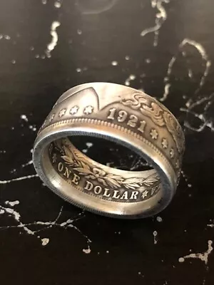 Custom Handcrafted Morgan Silver Dollar Coin Ring • $129