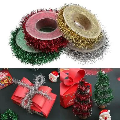 Rattan DIY Gift Wrapping Ribbon Gold Silver Wire Garland Tinsel Party Decor • $6.17