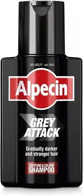 Alpecin Grey Attack Caffeine & Colour Shampoo For Men 1x 200ml | Gradually Darke • £13.65