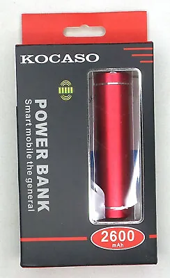 Kocaso Compact Travel Power Bank Red NEW • $11.90
