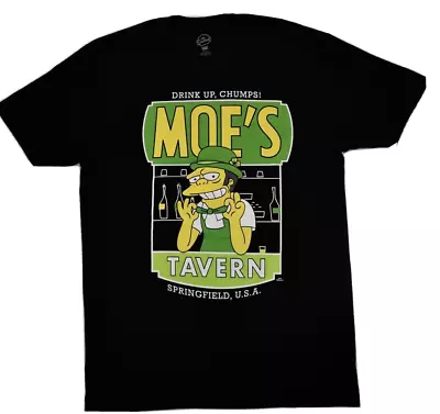 $9.99 • Buy The Simpsons Mens Moe's Tavern Drink Up, Chumps! Springfield Shirt New XS-3XL