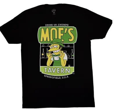 The Simpsons Mens Moe's Tavern Drink Up Chumps! Springfield Shirt New XS S • $9.99