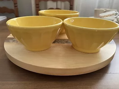 Three Bright Yellow Bowls. Made In Portugal By Primogero. • $6