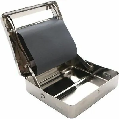 SILVER AUTOMATIC ROLLING Machine Tin Box Metal Roll Cigarette Tobacco Roller HO • $6.49