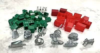 Monopoly 1999 Game Replacement Pieces – Houses Hotels Dice And Tokens • $5.99