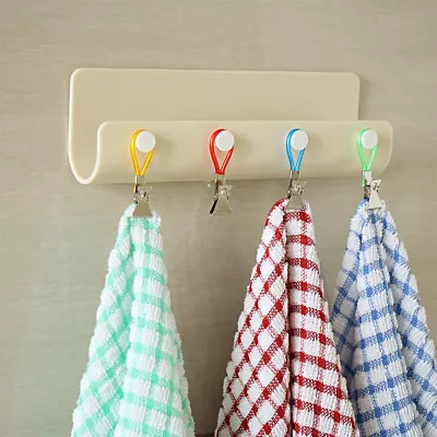 5PCS Tea Towel Clips Cloth  Metal Clips Hand Towel For Kitchen H9R3 • $7.76