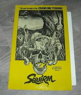 Squirm Promo Horror Movie Pressbook 1976 Don Scardino Patricia Pearcy Worms • $9.99
