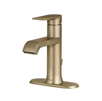Moen Ws84760bzg Genta Bronze Gold Single Handle Bathroom Sink Faucet • $85.99