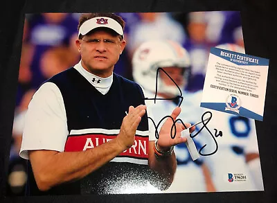 Gus Malzahn Signed Auburn Tigers 8x10 Photo Beckett Coa T96201 • $47.99