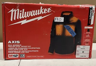 Used Milwaukee M12 Women’s Heated Axis Jacket 234B-21M BLACK Jacket Only • $89.95