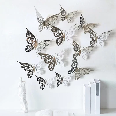 $3.61 • Buy 12x 3D Butterfly Wall Stickers Art Decals Home Room Decoration E S0F9