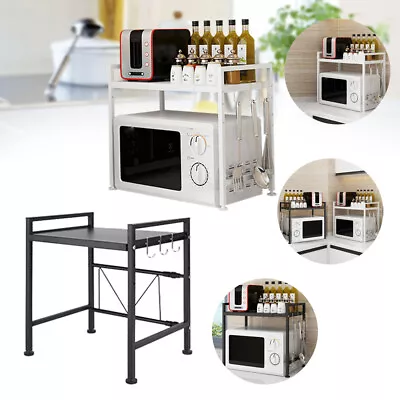 Kitchen Storage Cart 2-Tier Microwave Oven Rack Utility Workstation Stand Shelf • $25.68
