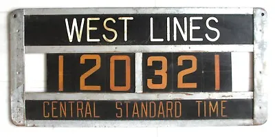 $400 • Buy Vintage Chicago North Western Railway CNW Train Station Sign Board West Lines IL