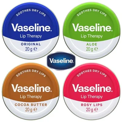 £2.95 • Buy Vaseline Lip Theraphy Mirror Tin Balm Petroleum Jelly 20g 4 Flavour Mini Size