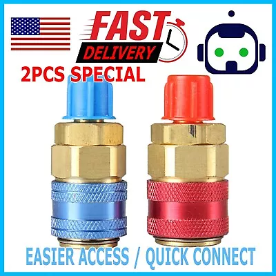 2PCS Car AC A/C R134A  Air Conditioning High/Low Quick Connector Adapter Coupler • $9.95