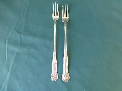 Two Vintage Silver Plate Seafood Forks N F Silver Co 1877 And Elgin • $5