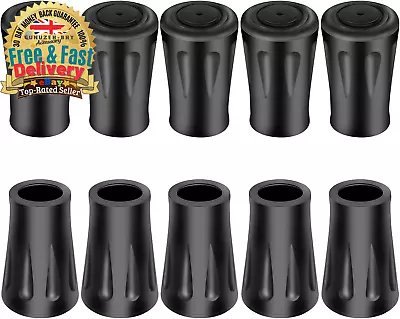 10Pcs Walking Stick Rubber Tips Replacement Rubber Pole Ends Trekking New UK • £7.55