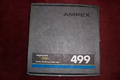 AMPEX GRAND MASTER GOLD STUDIO AUDIO TAPE 499 1  X 2500 'Reel On 10.5 -Used • $15.99