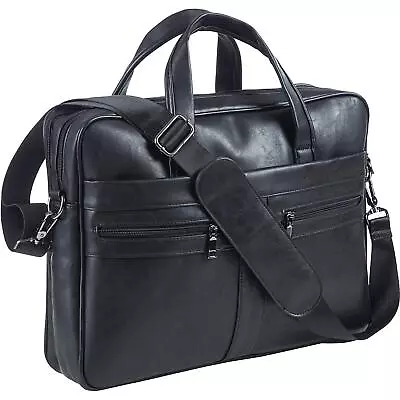 Mens Leather Messenger Bag 15.6 Inches Laptop Briefcase Business Satchel Comput • $58.45