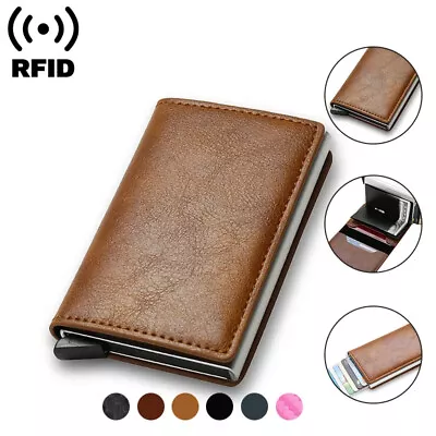 Men Mini Smart Minimalist Wallets Bank Card Holder Case Small Leather Slim Magic • $10.99