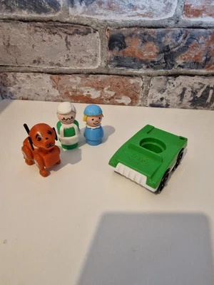 £0.99 • Buy Fisher Price Little People Bundle Girl Vicar Dog Green And White Car