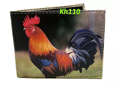 Rooster Printed Handcraft Bi-Fold Wallet • $9.99