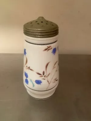 Unusual Antique PHand Painted Milk Glass Barber Shaker - BA Clk • $65