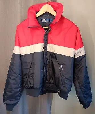Vintage 70s-80s Ski Jacket Sportscaster Puffer Coat M Aspen Snowmobile Rare!!! • $89.98