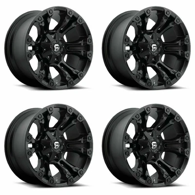 $928 • Buy Set 4 15  Fuel 1PC D560 Vapor 15x8 Matte Black 5x4.5 5x4.75 Wheels -16mm Rims