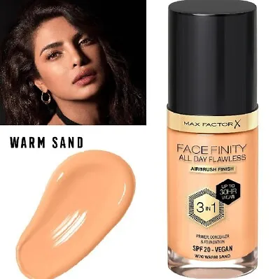 Max Factor Face Finity 3 IN 1 Facefinity Foundation Airbrush 70 Sand Warm • $14.20