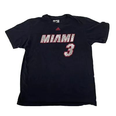 Miami Heat Shirt Mens Large Dwyane Wade Snakeskin Print Basketball Adidas NBA • $9.99