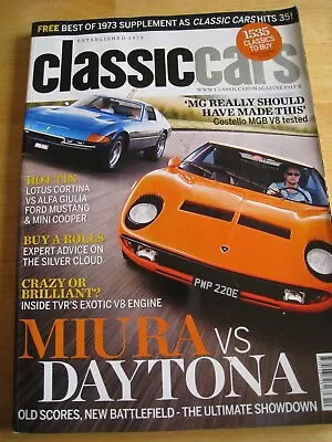 Classic Cars Magazine Oct 2008 Miura Daytona Costello Mgb V8 Ford Mustang Rolls • $7.57