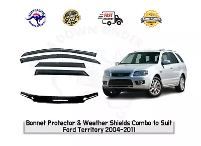 Bonnet Protector & Weather Shields Combo To Suit Ford Territory 2004-2011 • $126.99