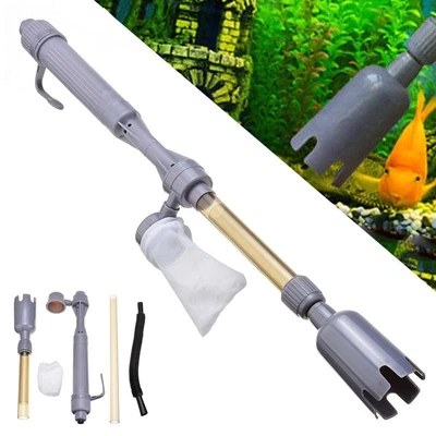 $19.99 • Buy Aquarium Vacuum Cleaner Water Electric Siphon Filter Pump Fish Tank Gravel