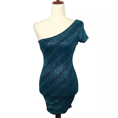 NEW Guess By Marciano Mini Dress Small Teal Green Glitter Womens Retail $168 • $49.99