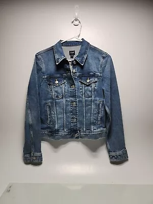 J. Crew Womena Classic Denim Jacket In Brilliant Day Wash Size Small RK17 • $55.65