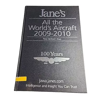 Janes All The Worlds Aircraft Paul Jackson 2009 2010 Hardback Book EX-LIBRARY • £100