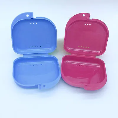 Orthodontic Retainer Case Thickening Vibrant Color Denture Box Mouth Guard • $6.91